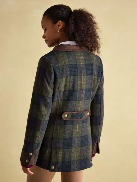 Coats and Jackets Women Joules NavyKhaki Tweed Jacket