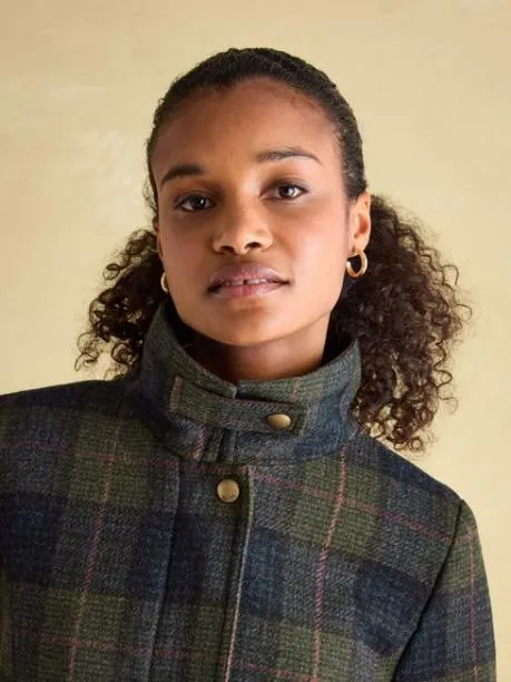 Coats and Jackets Women Joules NavyKhaki Tweed Jacket
