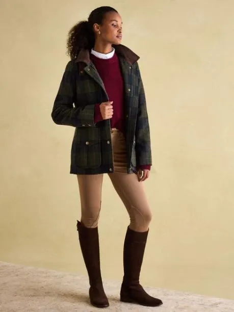 Coats and Jackets Women Joules NavyKhaki Tweed Jacket