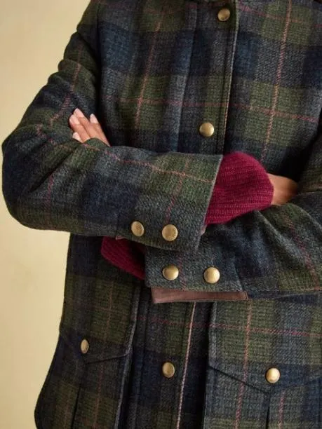 Coats and Jackets Women Joules NavyKhaki Tweed Jacket