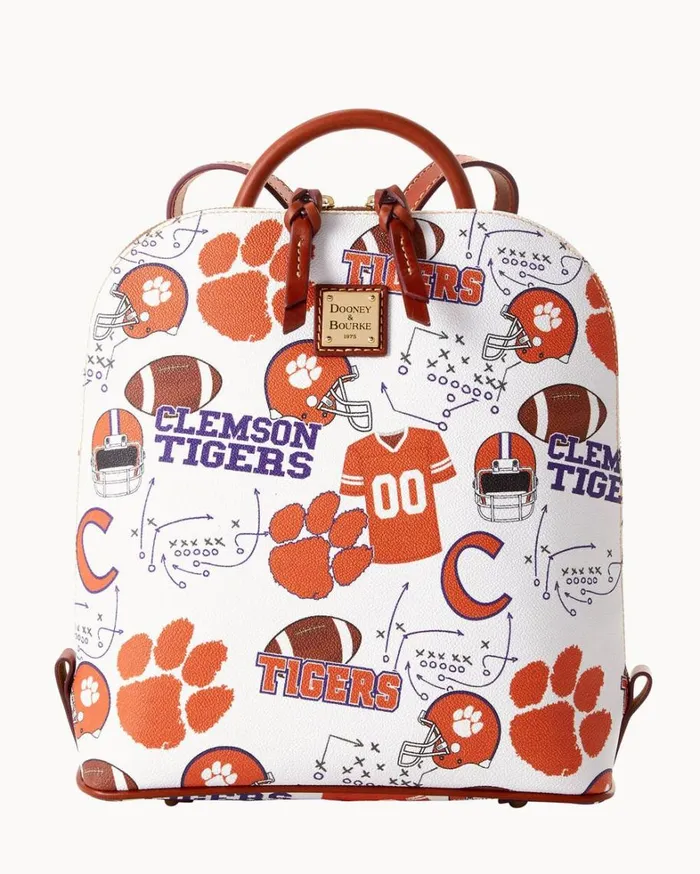 Collegiate Clemson University Zip Pod Backpack Clemson Women Dooney and Bourke Backpacks Collegiate Clemson University Zip Pod Backpack Clemson Women Dooney and Bourke Backpacks