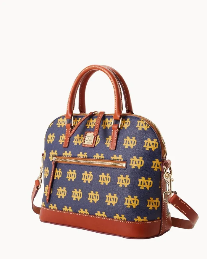 Collegiate University Of Notre Dame Domed Zip Satchel Notre Dame Women Dooney and Bourke Satchels Collegiate University Of Notre Dame Domed Zip Satchel Notre Dame Women Dooney and Bourke Satchels