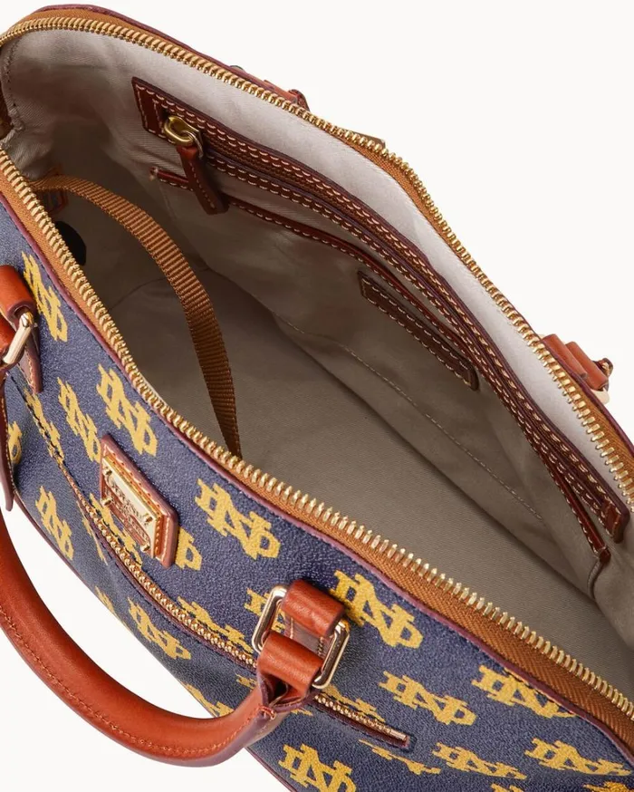 Collegiate University Of Notre Dame Domed Zip Satchel Notre Dame Women Dooney and Bourke Satchels Collegiate University Of Notre Dame Domed Zip Satchel Notre Dame Women Dooney and Bourke Satchels