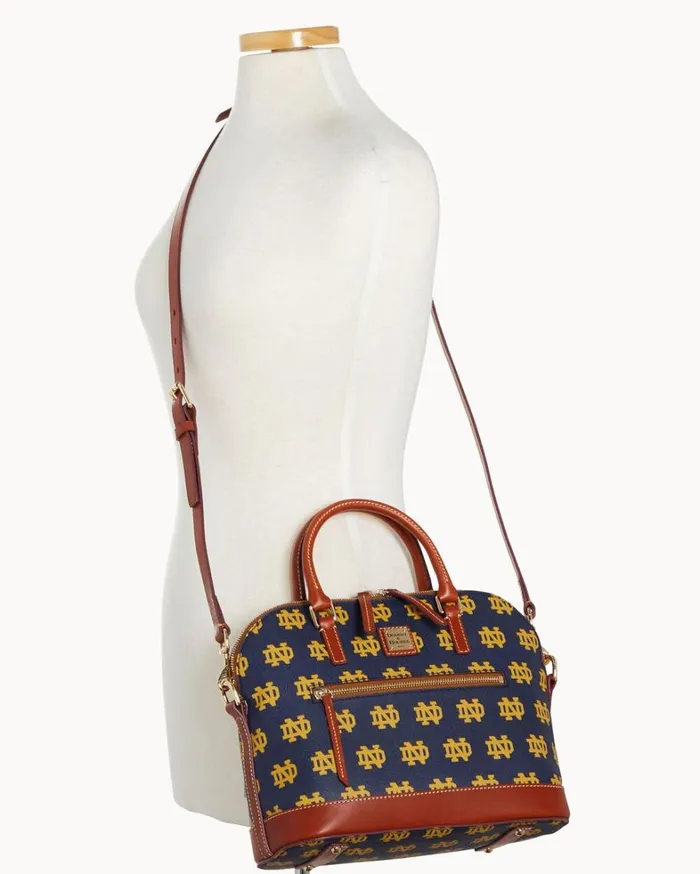 Collegiate University Of Notre Dame Domed Zip Satchel Notre Dame Women Dooney and Bourke Satchels Collegiate University Of Notre Dame Domed Zip Satchel Notre Dame Women Dooney and Bourke Satchels