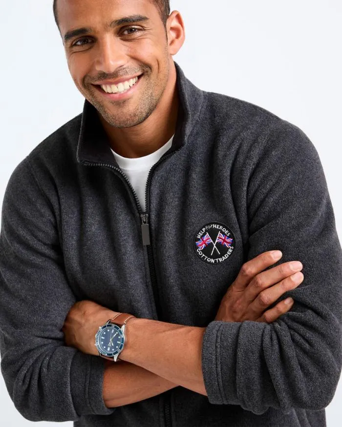 Cotton Traders Coats and Jackets Help For Heroes Bonded Fleece Jacket 8211 Men