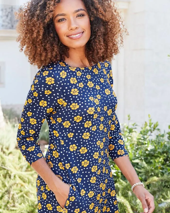 Cotton Traders Dresses Fran Jersey KneeLength Swing Dress 8211 Women