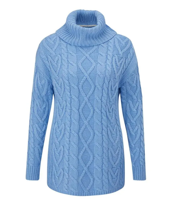 Cotton Traders Knitwear Cable Cowl Neck Jumper 8211 Women