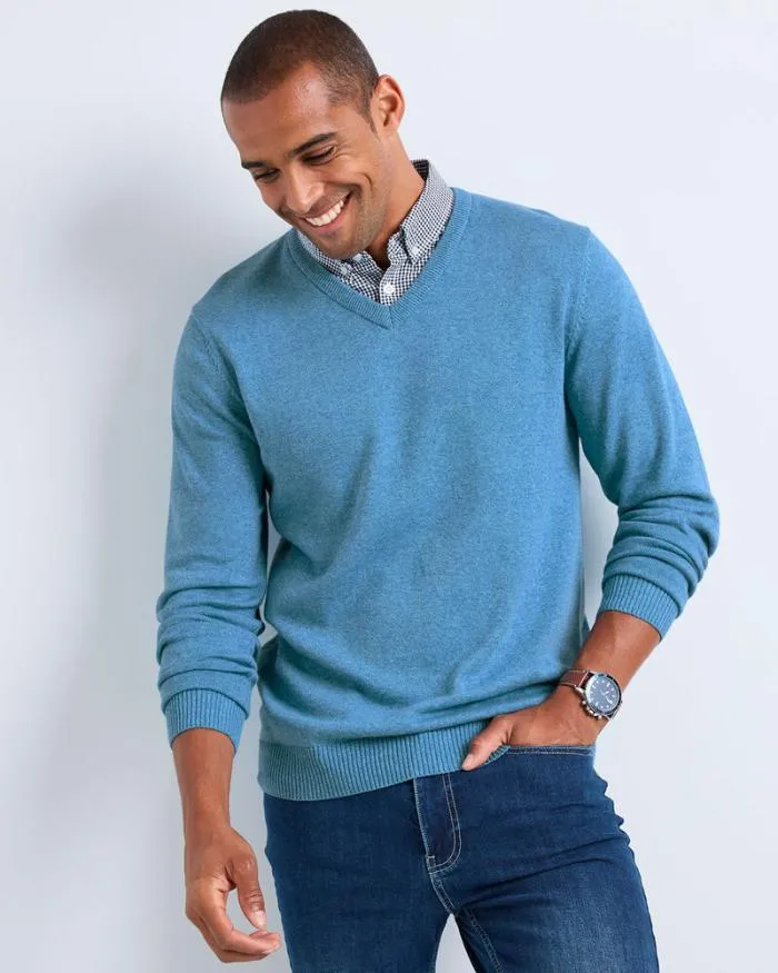 Cotton Traders Knitwear Mock Shirt Jumper 8211 Men