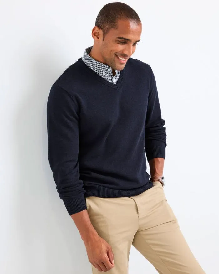 Cotton Traders Knitwear Mock Shirt Jumper 8211 Men
