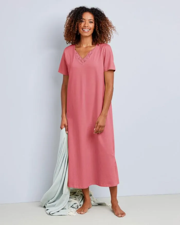 Cotton Traders Nightwear Lace Trim Nightdress 8211 Women