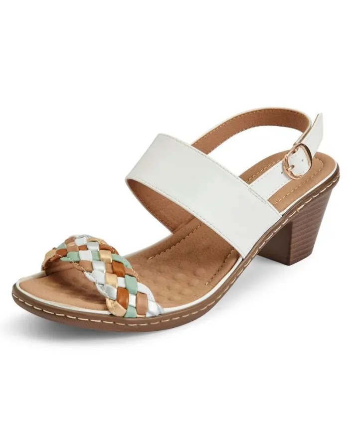 Cotton Traders Sandals Plaited Front Heeled Sandals 8211 Women