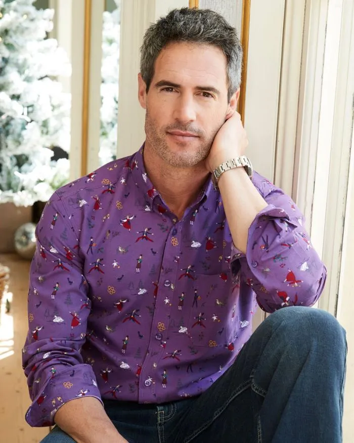 Cotton Traders Shirts Long Sleeve Soft Touch Print Shirt 8211 Men
