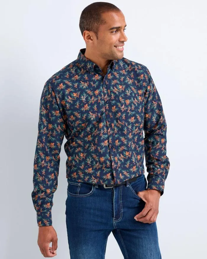 Cotton Traders Shirts Long Sleeve Soft Touch Print Shirt 8211 Men