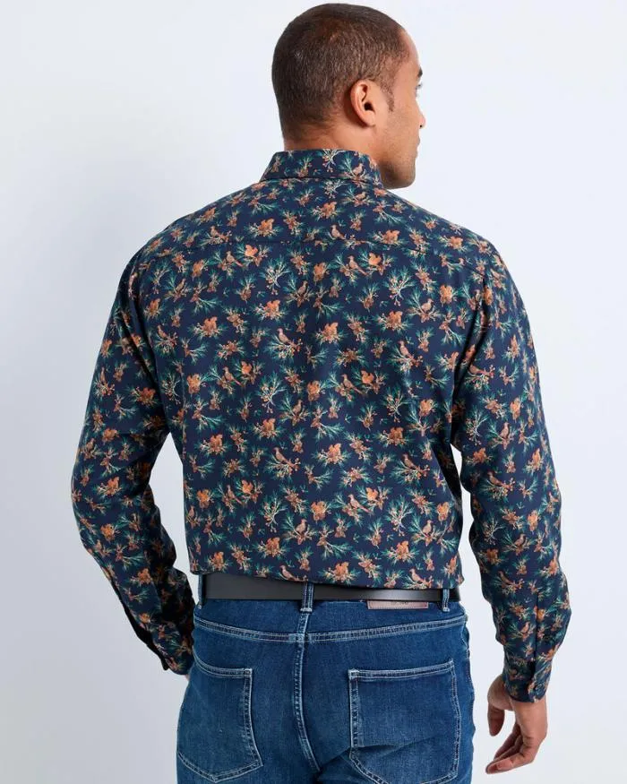 Cotton Traders Shirts Long Sleeve Soft Touch Print Shirt 8211 Men