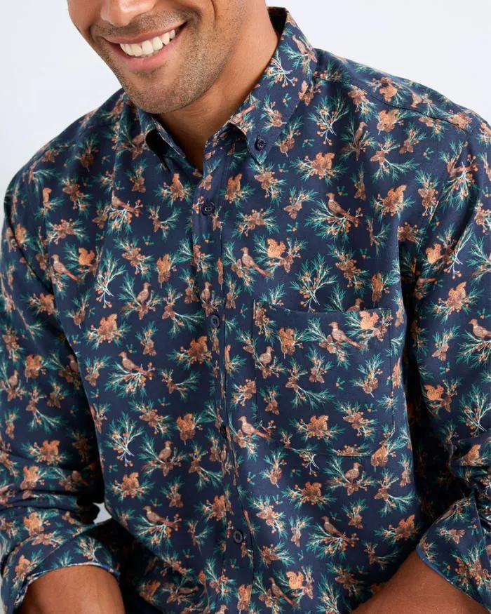 Cotton Traders Shirts Long Sleeve Soft Touch Print Shirt 8211 Men