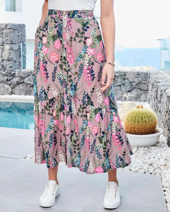 Cotton Traders Skirts PullOn Crinkle Maxi Skirt 8211 Women