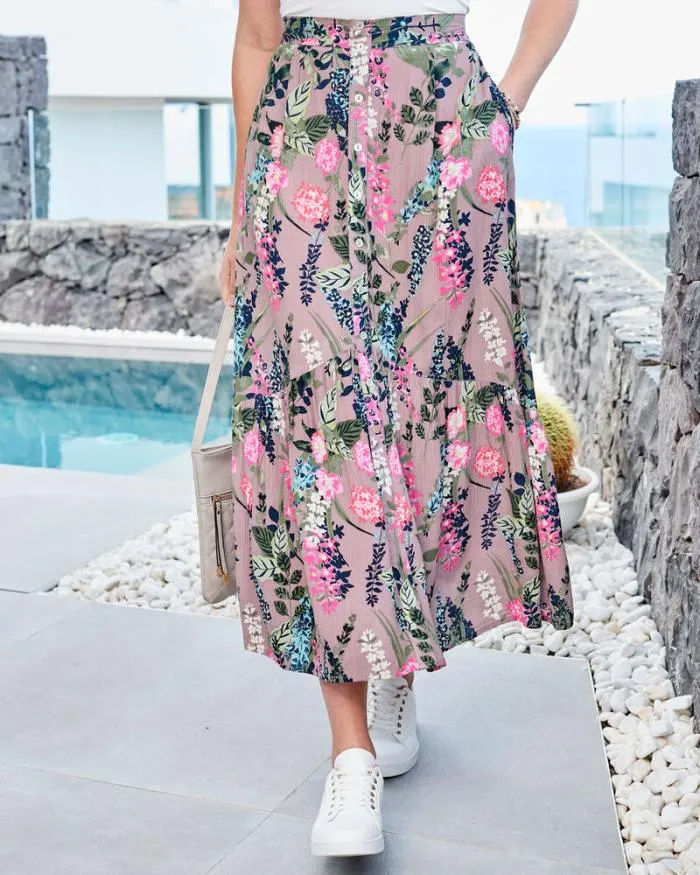 Cotton Traders Skirts PullOn Crinkle Maxi Skirt 8211 Women