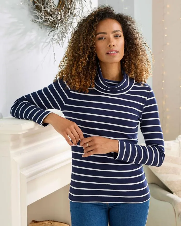 Cotton Traders Tops and TShirts CosyUp Long Sleeve Cowl Neck Top 8211 Women