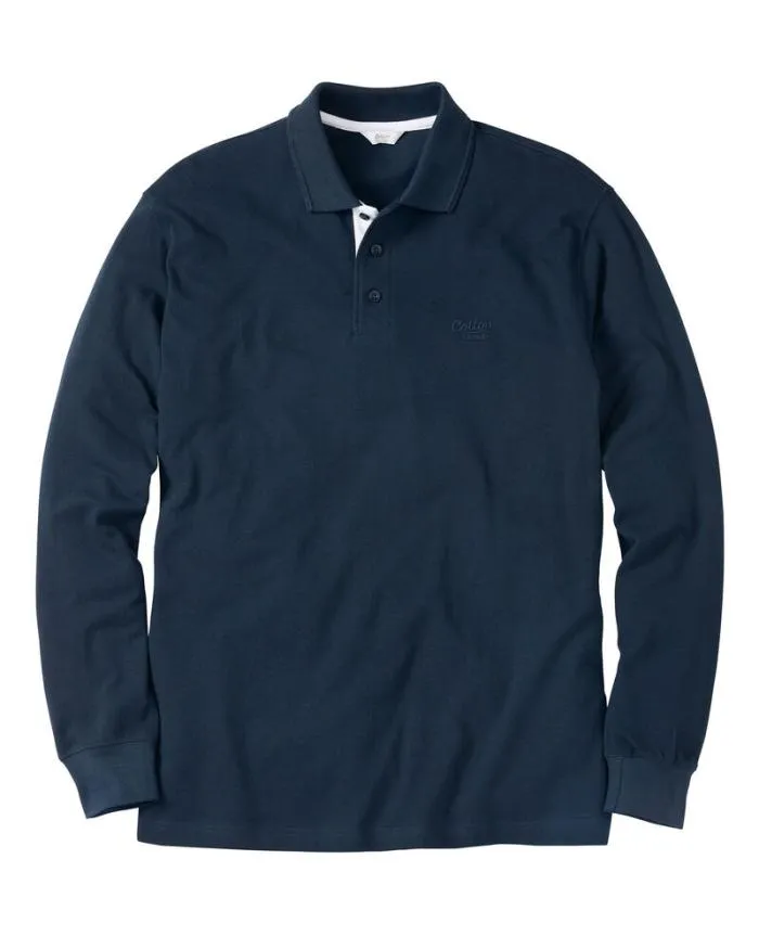 Cotton Traders Tops and TShirts Long Sleeve Polo Shirt 8211 WomenMenUnisex