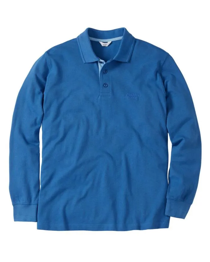 Cotton Traders Tops and TShirts Long Sleeve Polo Shirt 8211 WomenMenUnisex