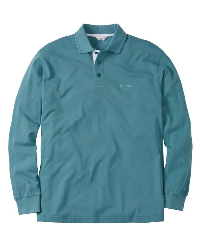 Cotton Traders Tops and TShirts Long Sleeve Polo Shirt 8211 WomenMenUnisex
