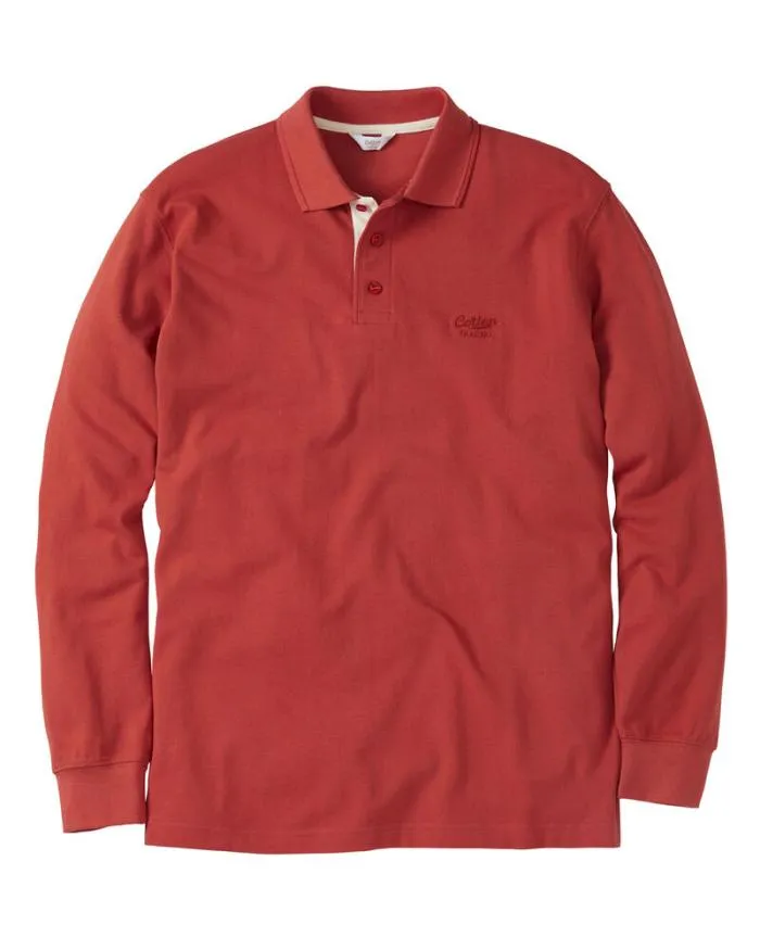 Cotton Traders Tops and TShirts Long Sleeve Polo Shirt 8211 WomenMenUnisex