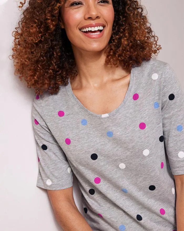 Cotton Traders Tops and TShirts Sleeve Print Jersey Top 8211 Women