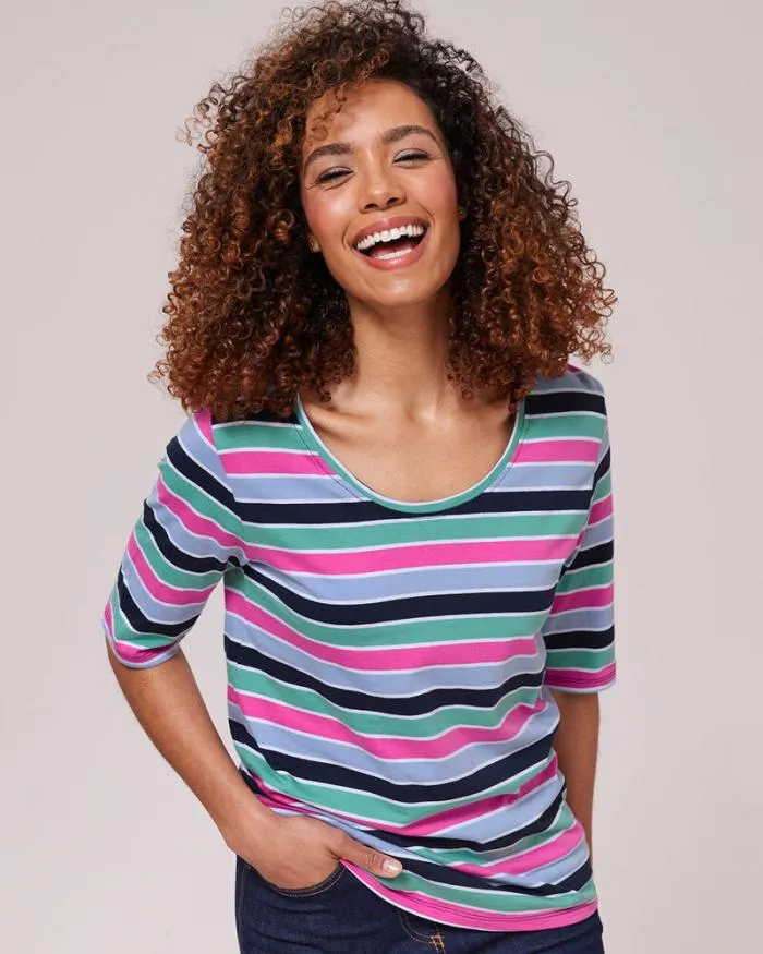 Cotton Traders Tops and TShirts Sleeve Print Jersey Top 8211 Women
