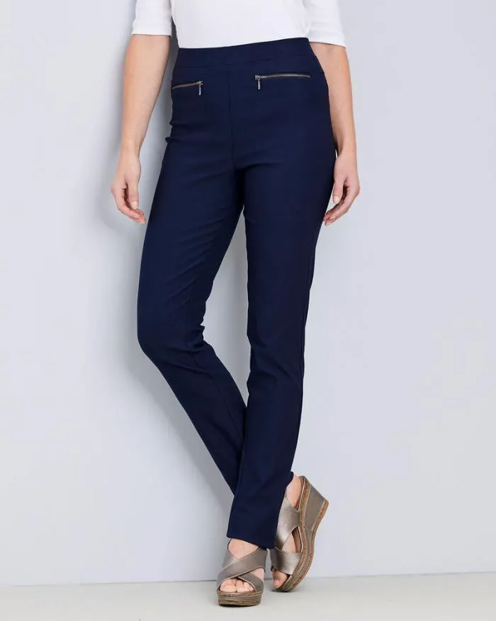 Cotton Traders Trousers Super Stretchy SlimLeg PullOn Trousers 8211 Women