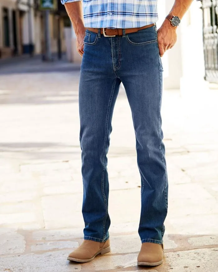 Cotton Traders Trousers Ultimate 4Way Stretch Straight Fit Jeans 8211 Men