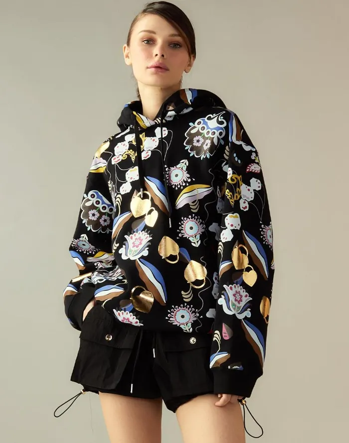 Cynthia Rowley Gilded Garden Sweatshirt Women Tops Cynthia Rowley Gilded Garden Sweatshirt Women Tops