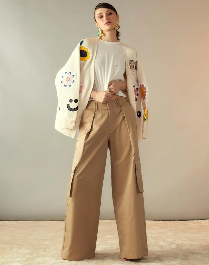 Cynthia Rowley Playful Patchwork Cardigan Women Tops Cynthia Rowley Playful Patchwork Cardigan Women Tops