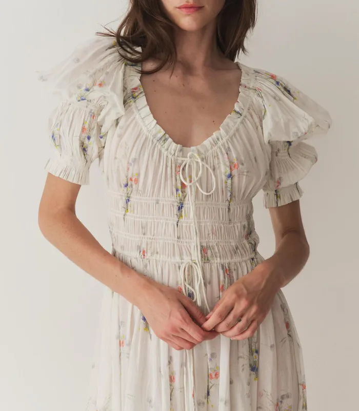 DEN Dresses Women Ischia Dress Painted Bouquet