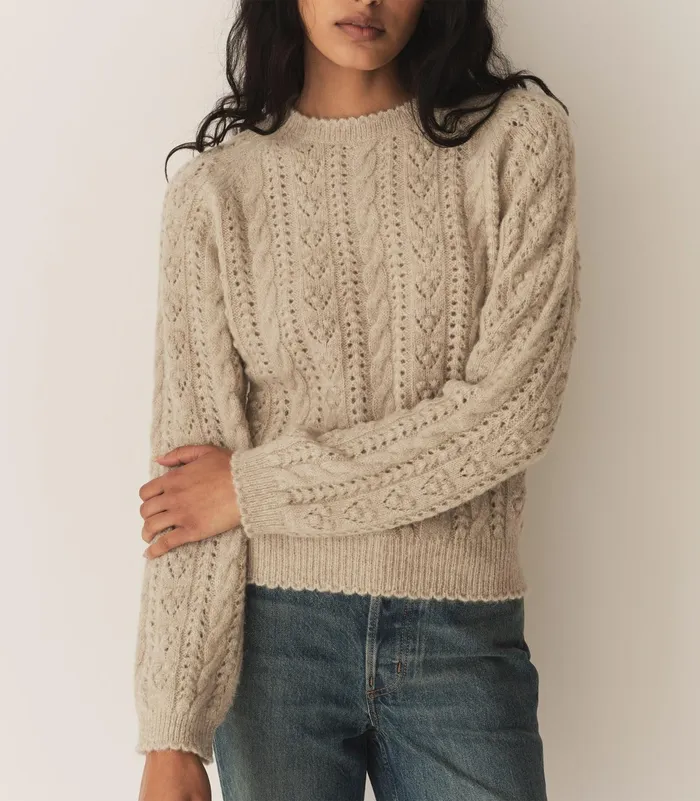 DEN Knitwear Women Langley Sweater Earl Grey