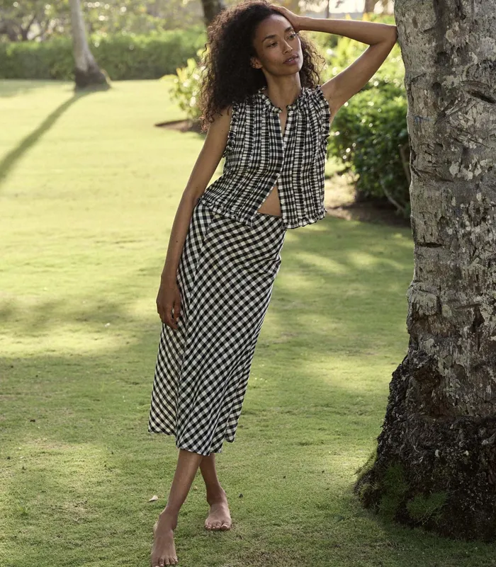 DEN Tops Women Harietta Top Marilyn Gingham DEN Tops Women Harietta Top Marilyn Gingham