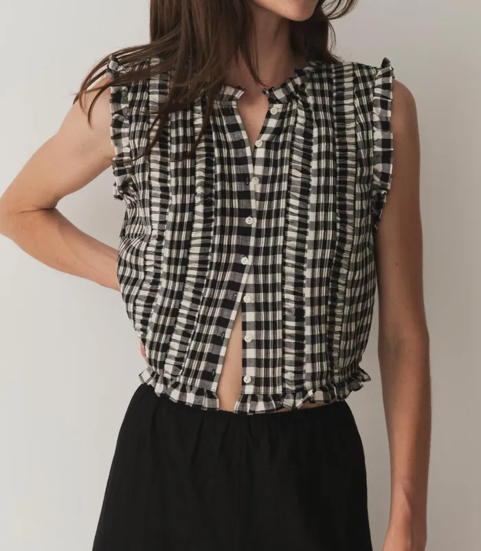DEN Tops Women Harietta Top Marilyn Gingham DEN Tops Women Harietta Top Marilyn Gingham