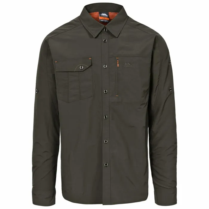 Darnet Mosquito Repellent Shirt Olive Men Trespass Shirts