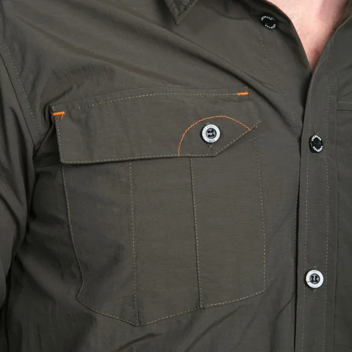 Darnet Mosquito Repellent Shirt Olive Men Trespass Shirts