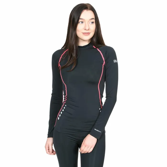 Dasha DLX Long Sleeve Thermal Tshirt Black Women Trespass Base Layers
