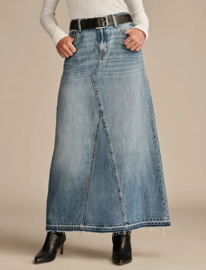 Denim Maxi Skirt Mackie Wash Women Lucky Brand Skirts