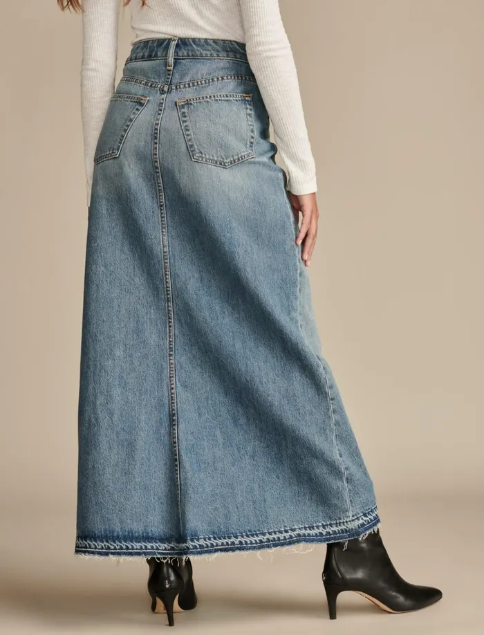 Denim Maxi Skirt Mackie Wash Women Lucky Brand Skirts