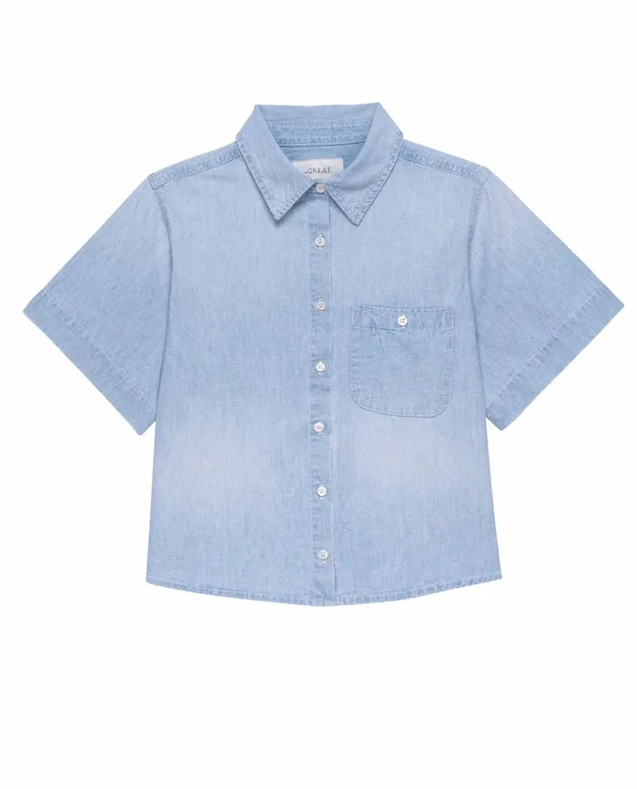 Denim Women The Great The County Top Riverbed Wash