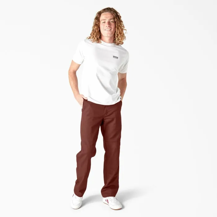 Dickies Skateboarding Regular Fit Double Knee Pants Fired Brick Fired Brick ik9 Men Dickies Double Knee