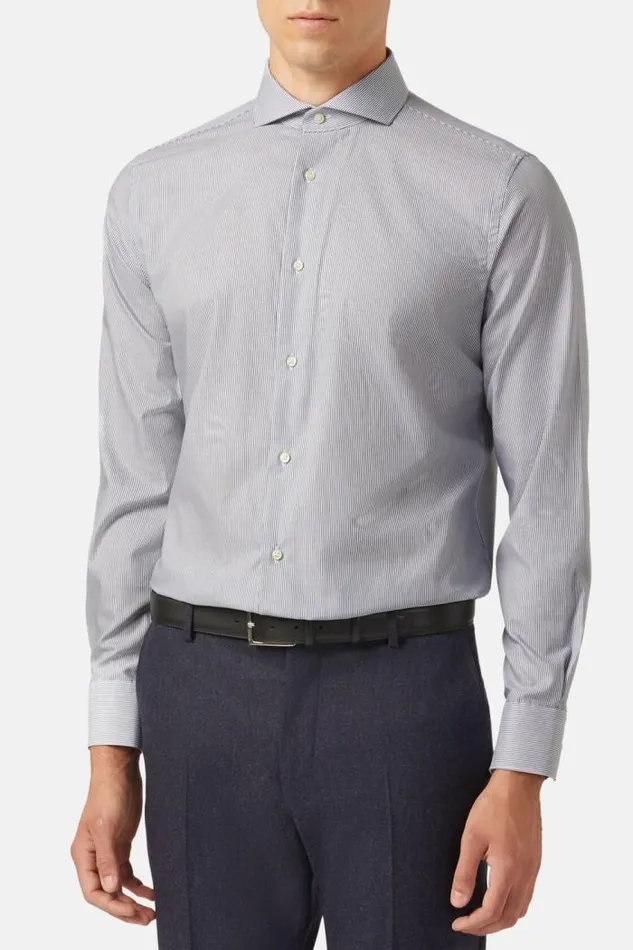 Dress Shirts Men Boggi Milano Regular Fit Navy AND Green Striped Cotton Shirt Navy 8211 Green Dress Shirts Men Boggi Milano Regular Fit Navy AND Green Striped Cotton Shirt Navy 8211 Green