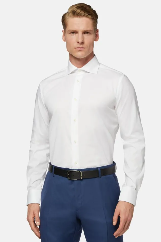 Dress Shirts Men Boggi Milano Stretch PPoint Windsor Collar Shirt Regular Fit White Dress Shirts Men Boggi Milano Stretch PPoint Windsor Collar Shirt Regular Fit White