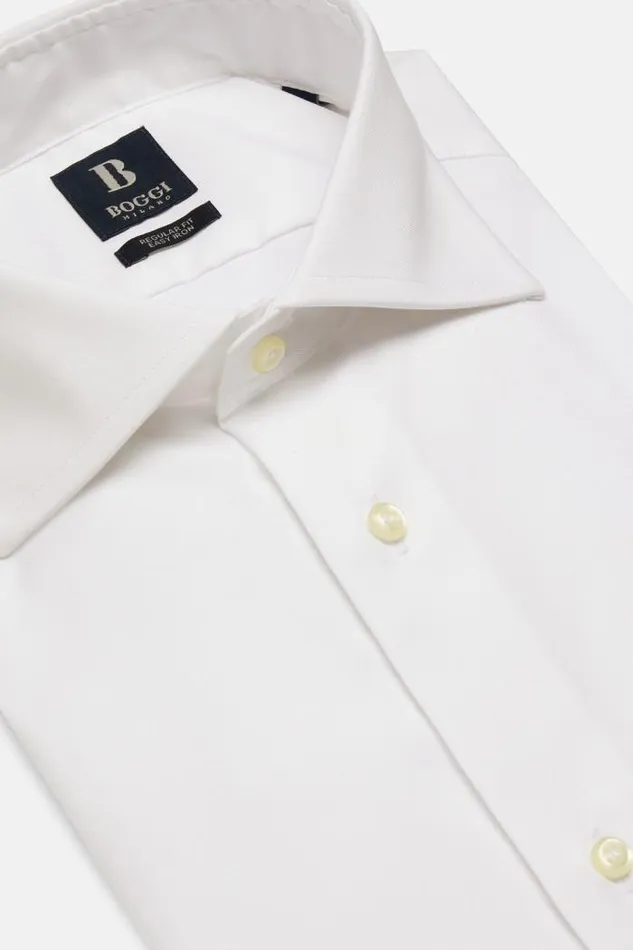 Dress Shirts Men Boggi Milano Stretch PPoint Windsor Collar Shirt Regular Fit White Dress Shirts Men Boggi Milano Stretch PPoint Windsor Collar Shirt Regular Fit White