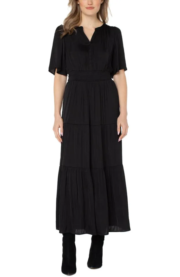 DRESSES Women Liverpool Los Angeles WOVEN MAXI DRESS Black