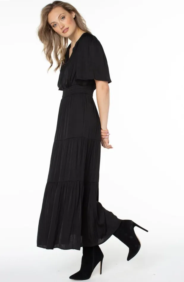 DRESSES Women Liverpool Los Angeles WOVEN MAXI DRESS Black