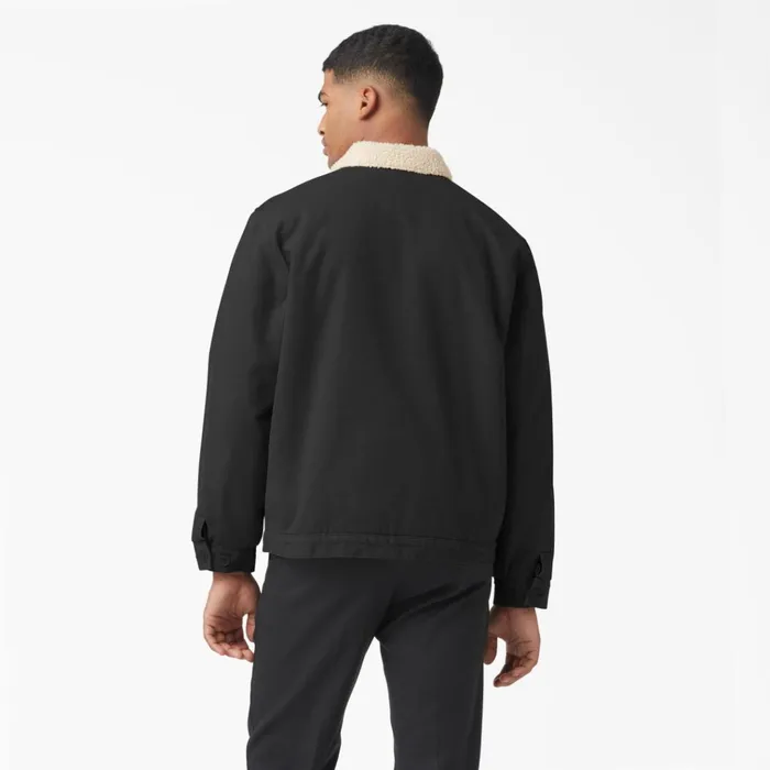Duck Canvas FleeceLined Jacket Stonewashed Black Stonewashed Black sbk Men Dickies Coats and Jackets Duck Canvas FleeceLined Jacket Stonewashed Black Stonewashed Black sbk Men Dickies Coats and Jackets