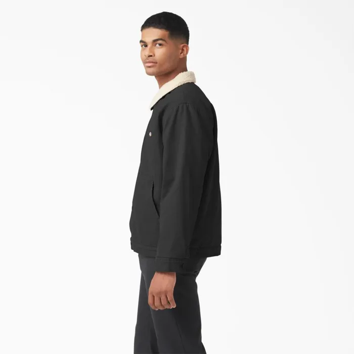 Duck Canvas FleeceLined Jacket Stonewashed Black Stonewashed Black sbk Men Dickies Coats and Jackets Duck Canvas FleeceLined Jacket Stonewashed Black Stonewashed Black sbk Men Dickies Coats and Jackets